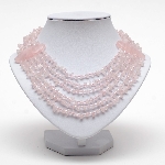  01-459 Бусы (ожерелье) из розового кварца, длина 50 см